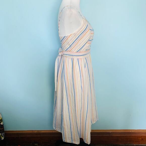 NWT GAP Fit and Flare Cami Dress in Linen-Cotton Size 8 - Picture 6 of 8